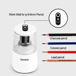 Automatic electric pencil sharpener - adjustable size - USB / battery poweredPencil sharpeners