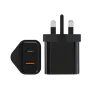 CargadoresCargador de pared - enchufe del Reino Unido - puertos duales tipo C / USB - PD - carga rápida - 20W