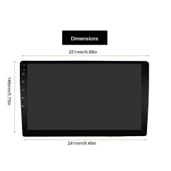 Din 2Autorradio con pantalla táctil - Android 10 - 2DIN - WiFi - GPS - Bluetooth - FM - AM - RDS - SWC - DSP