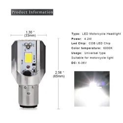 LucesBombilla LED para faro de moto - H6 BA20D - 6000K