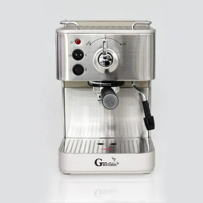 CocinaGustino 19 Bar - cafetera semiautomática - espumador de leche - acero inoxidable
