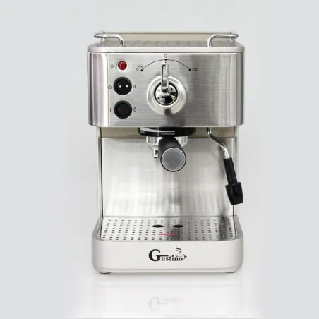 CocinaGustino 19 Bar - cafetera semiautomática - espumador de leche - acero inoxidable