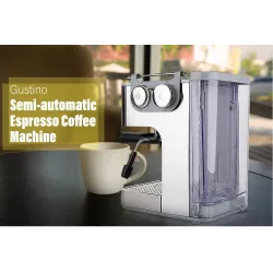 CocinaGustino 19 Bar - cafetera semiautomática - espumador de leche - acero inoxidable