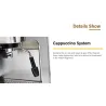 CocinaGustino 19 Bar - cafetera semiautomática - espumador de leche - acero inoxidable