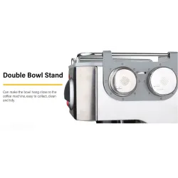 CocinaGustino 19 Bar - cafetera semiautomática - espumador de leche - acero inoxidable