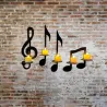 Velas y CandelabroPortavelas de pared - notas musicales negras