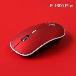 MouseRatón óptico inalámbrico - con receptor USB - ergonómico - silencioso - 2.4Ghz - 1600 DPI