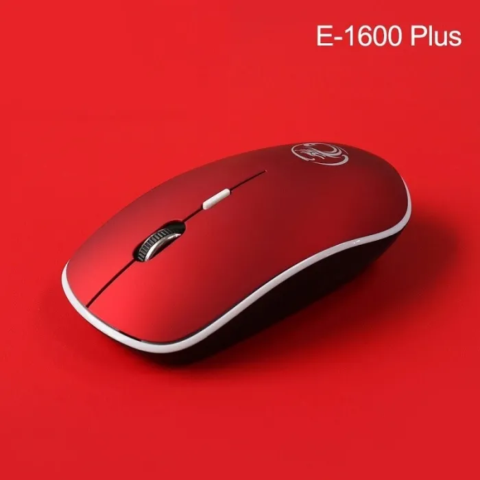 MouseRatón óptico inalámbrico - con receptor USB - ergonómico - silencioso - 2.4Ghz - 1600 DPI