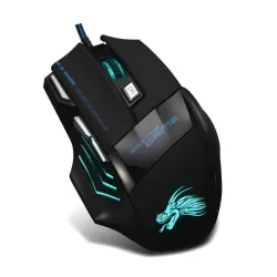 MouseRatón óptico para juegos con cable - LED - 5500DPI