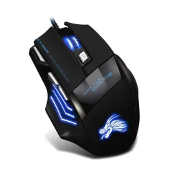MouseRatón óptico para juegos con cable - LED - 5500DPI