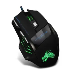 MouseRatón óptico para juegos con cable - LED - 5500DPI