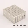 N40 - neodymium magnet - strong rectangular block - 50mm * 10mm * 5mmN40