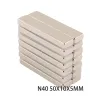 N40N40 - imán de neodimio - bloque rectangular resistente - 50 mm * 10 mm * 5 mm