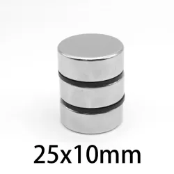N35N35 - imán de neodimio - disco fuerte - 25 mm * 10 mm