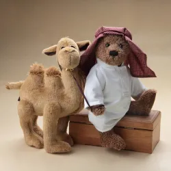 Animales de pelucheOsito de peluche estilo árabe - con camello - peluche