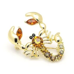 Crystal scorpion broochBrooches