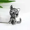 BrochesGato de cristal negro - broche