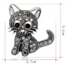 BrochesGato de cristal negro - broche