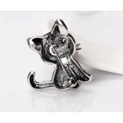 BrochesGato de cristal negro - broche