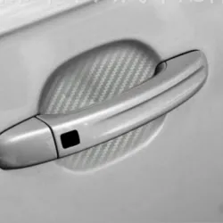 PegatinasAdhesivo de vinilo de fibra de carbono - protección de la manija de la puerta del automóvil - 10 * 9 cm - 4 piezas
