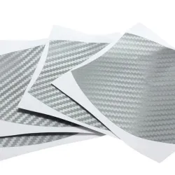 PegatinasAdhesivo de vinilo de fibra de carbono - protección de la manija de la puerta del automóvil - 10 * 9 cm - 4 piezas
