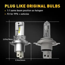 H4Faro de coche - Bombilla LED - H4 9003