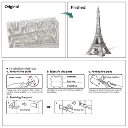 MetalTorre Eiffel - puzzle de metal - modelo de montaje 3D