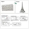 MetalTorre Eiffel - puzzle de metal - modelo de montaje 3D