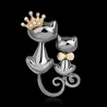 BrochesBroche gatos dobles