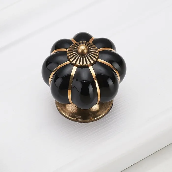 Vintage furniture knob - handle - pumpkin shapeFurniture
