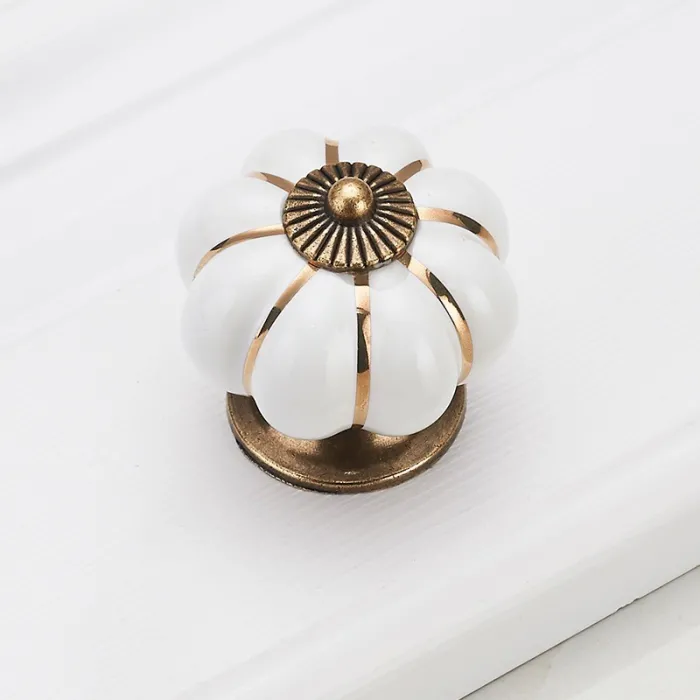 Vintage furniture knob - handle - pumpkin shapeFurniture