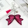 Crystal bow - metal keychainKeyrings