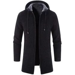 ChaquetasElegante suéter cálido - suéter largo con capucha