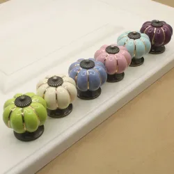 MueblesTirador para mueble de cerámica - pomos en forma de calabaza