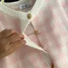 VestidosConjunto de cuadros de punto - falda - chaleco - cárdigan