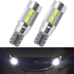 T10Bombilla de coche - LED - T10 W5W - 10 SMD - 12V - 2 piezas