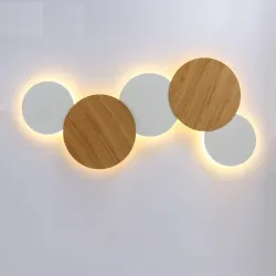 ApliquesEstilo nórdico moderno - Luz LED - Lámpara de pared redonda
