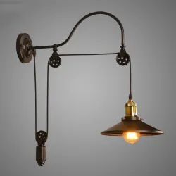 ApliquesLámpara de pared de hierro retro - longitud ajustable