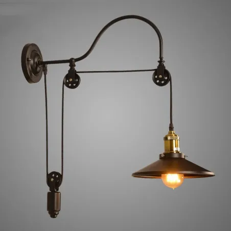 Retro iron wall lamp - adjustable lengthWall lights