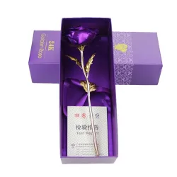 Día de San ValentínRosa dorada infinita - con porta Love - caja