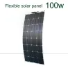 Paneles solaresKit panel solar - flexible - 100W / 200W / 300W - 12V / 24V - con conector fotovoltaico - módulo cargador de b...