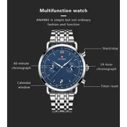 ANANKE - classic Quartz watch - waterproof - stainless steelWatches