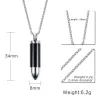 Stainless steel necklace with bullet pendantNecklaces