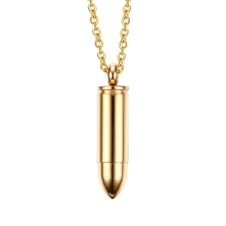 Stainless steel necklace with bullet pendantNecklaces