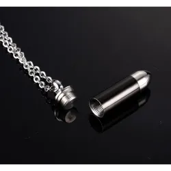 Stainless steel necklace with bullet pendantNecklaces