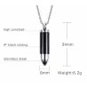 Stainless steel necklace with bullet pendantNecklaces
