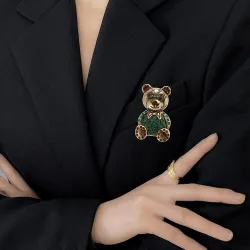 BrochesBroche de oso de cristal