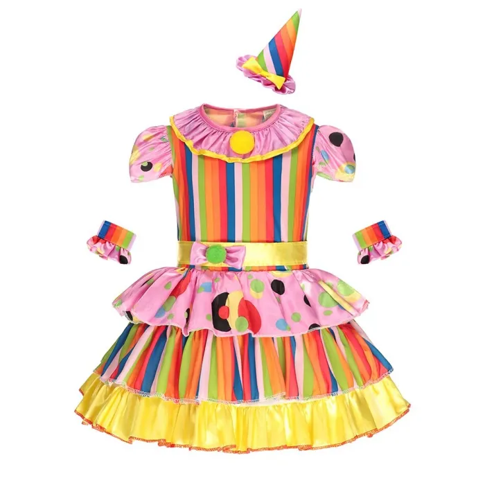 Clown dress - costume - colorful stripes / polka dotsCostumes
