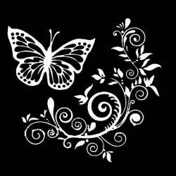 PegatinasAdhesivo decorativo para coche - mariposa / flores