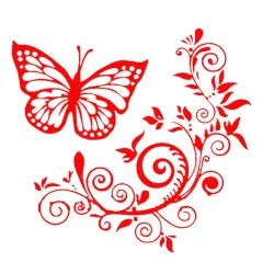 PegatinasAdhesivo decorativo para coche - mariposa / flores